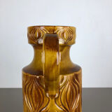 Large Pottery Super Fat Lava Multi-Color 485-45 "Onion" Vase by Scheurich, 1970s