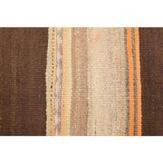 Vintage Turkish Oushak handmade wool cotton beige kilim runner rug 79x303