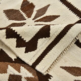 Geometric kilim runner rug,107x325cm