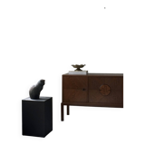 Arts & Crafts brass cross hanging candle holder | 1920s