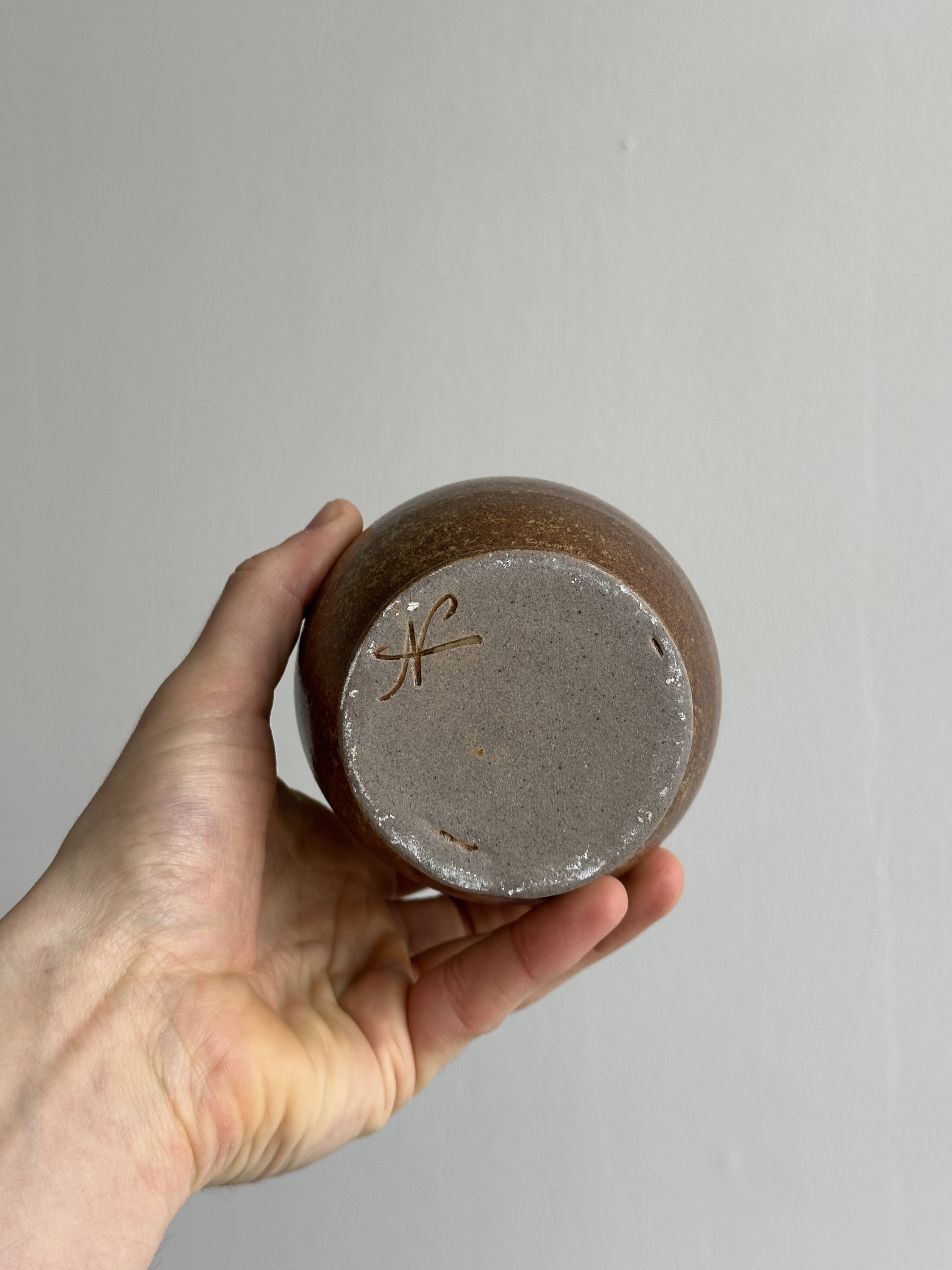 Small pyrite stoneware vase