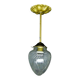 Brass and glass pendant lamp, 1890s