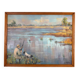 Tableau scène de chasse suzette mezie