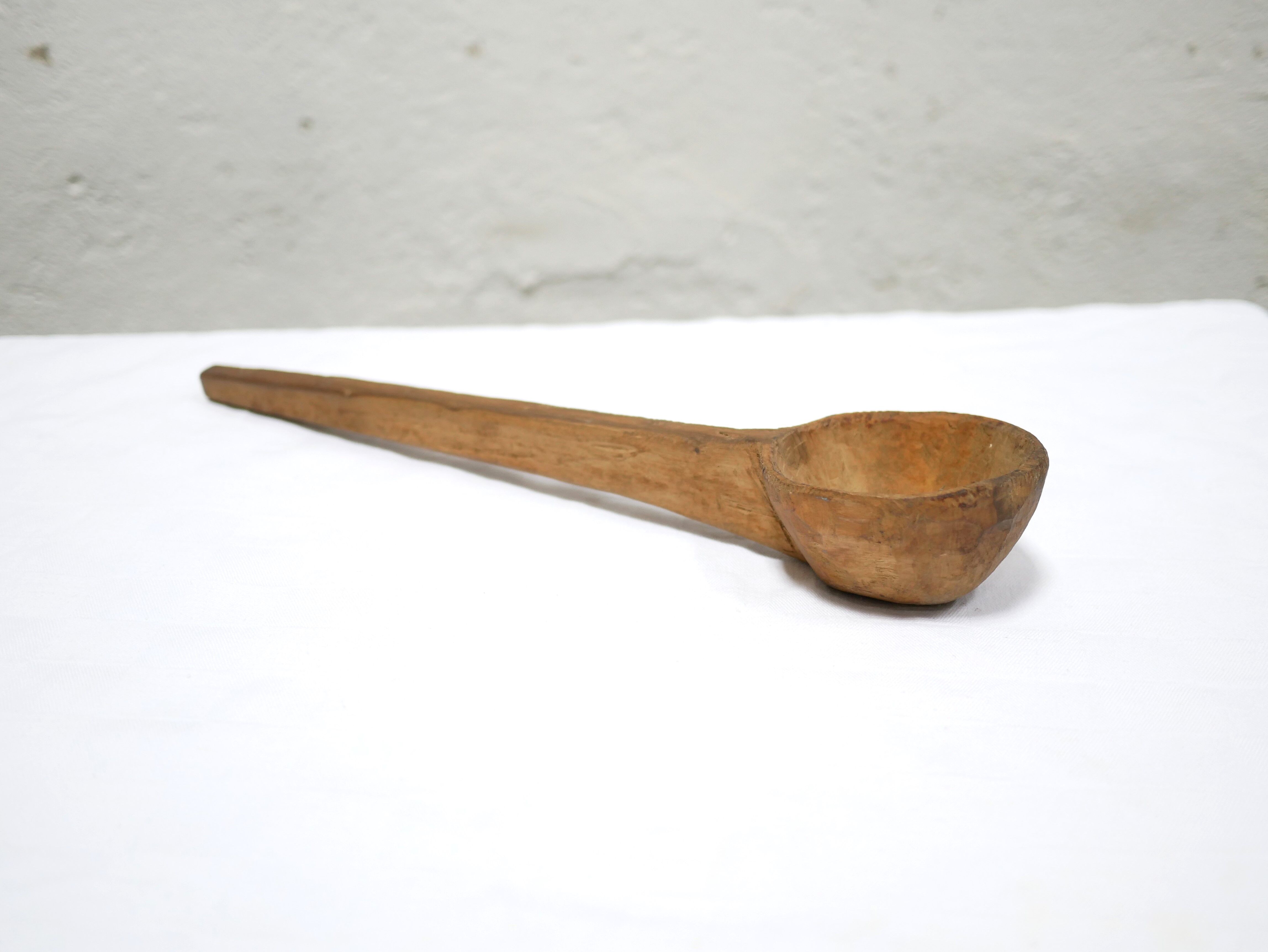 Ladle vintage wooden spoon