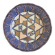 Decorative plate in glazed earthenware HB Quimper with ethnic patterns.