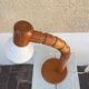 Articulated lamp in pine and opaline