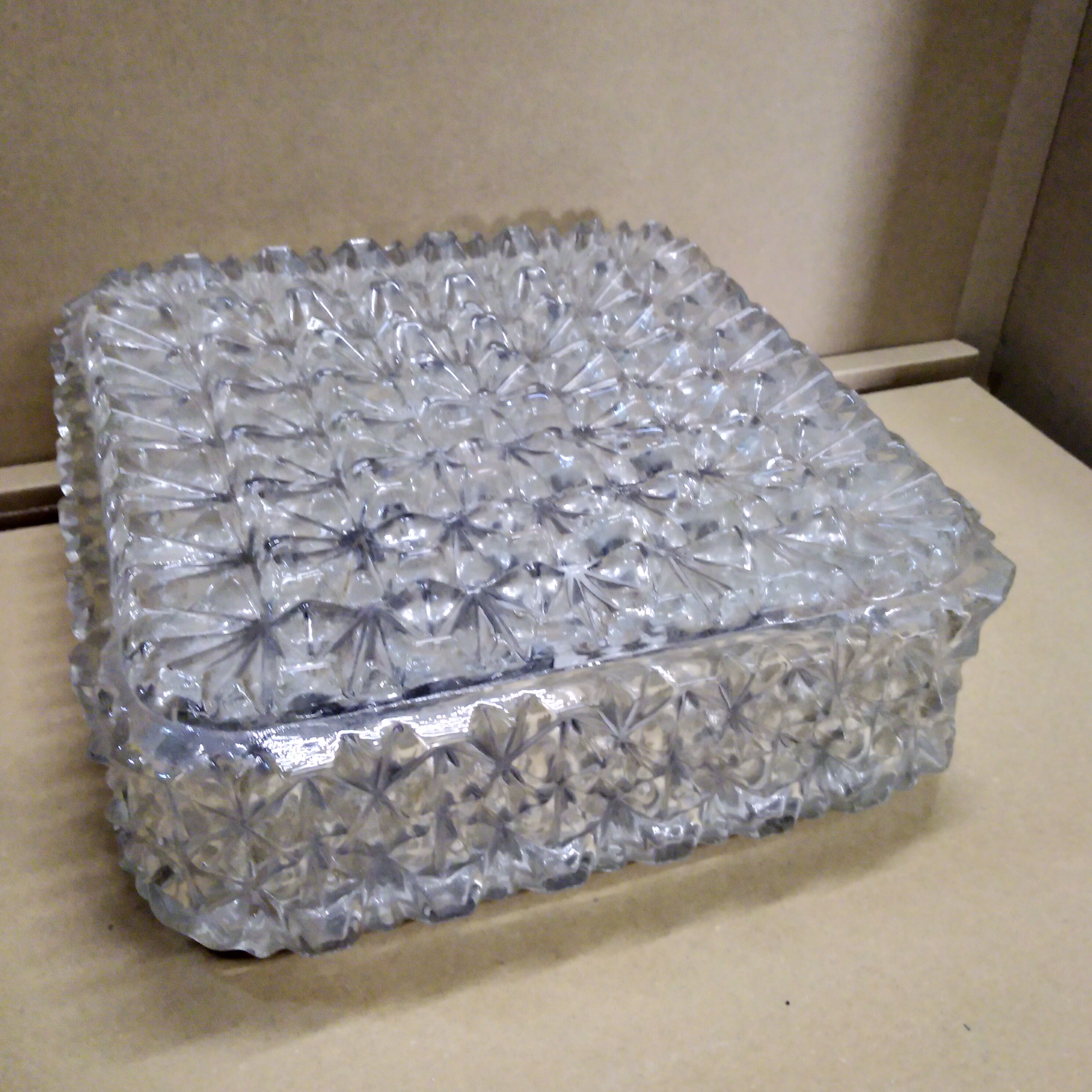 Glass square ceiling light