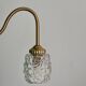 Vintage moulded glass tulip swan neck wall light