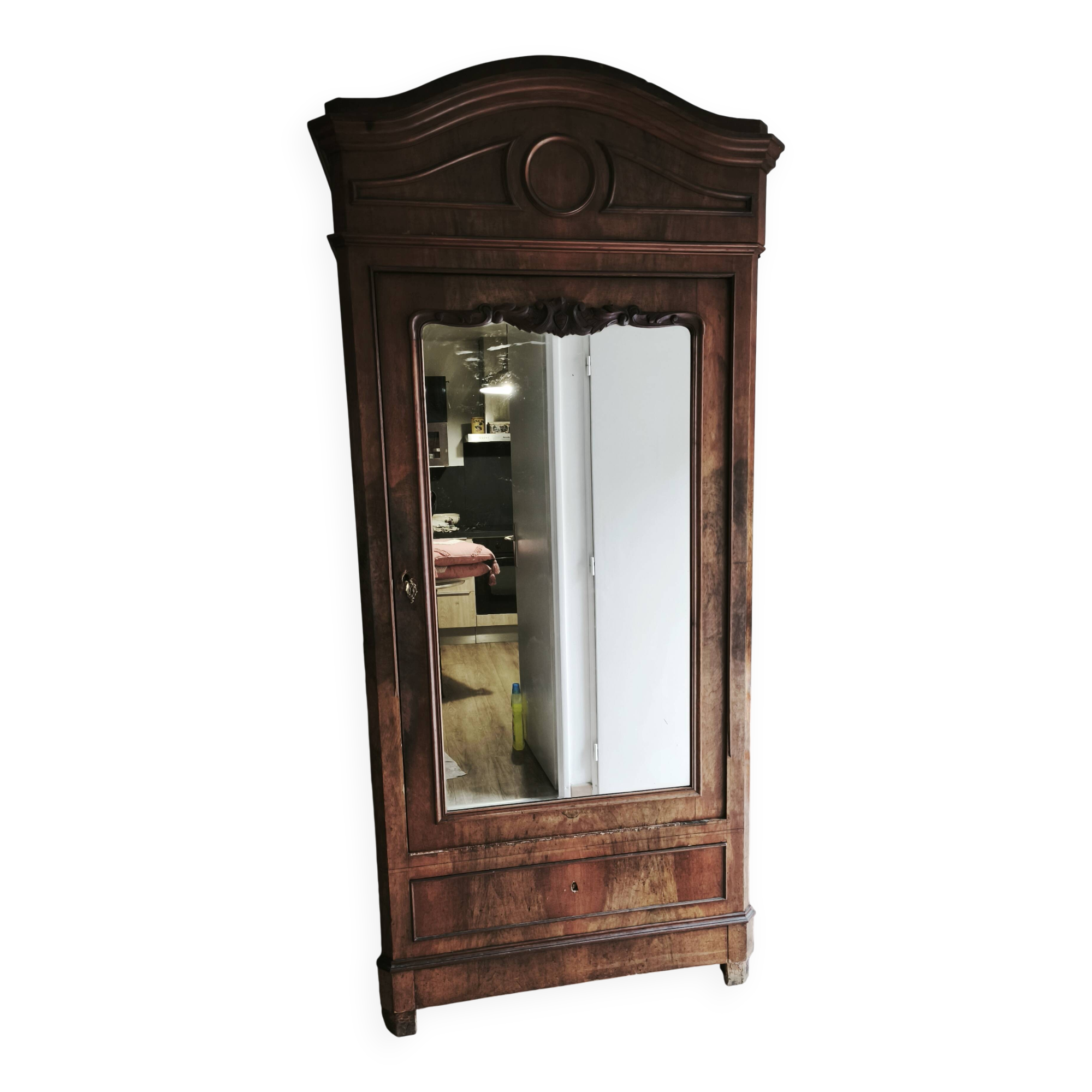 Bonnetière avec miroir