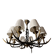 lustrous golden bronze deer antler style