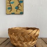 Woven straw basket