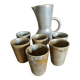 Vintage orangeade or fruit juice set in Digoin stoneware