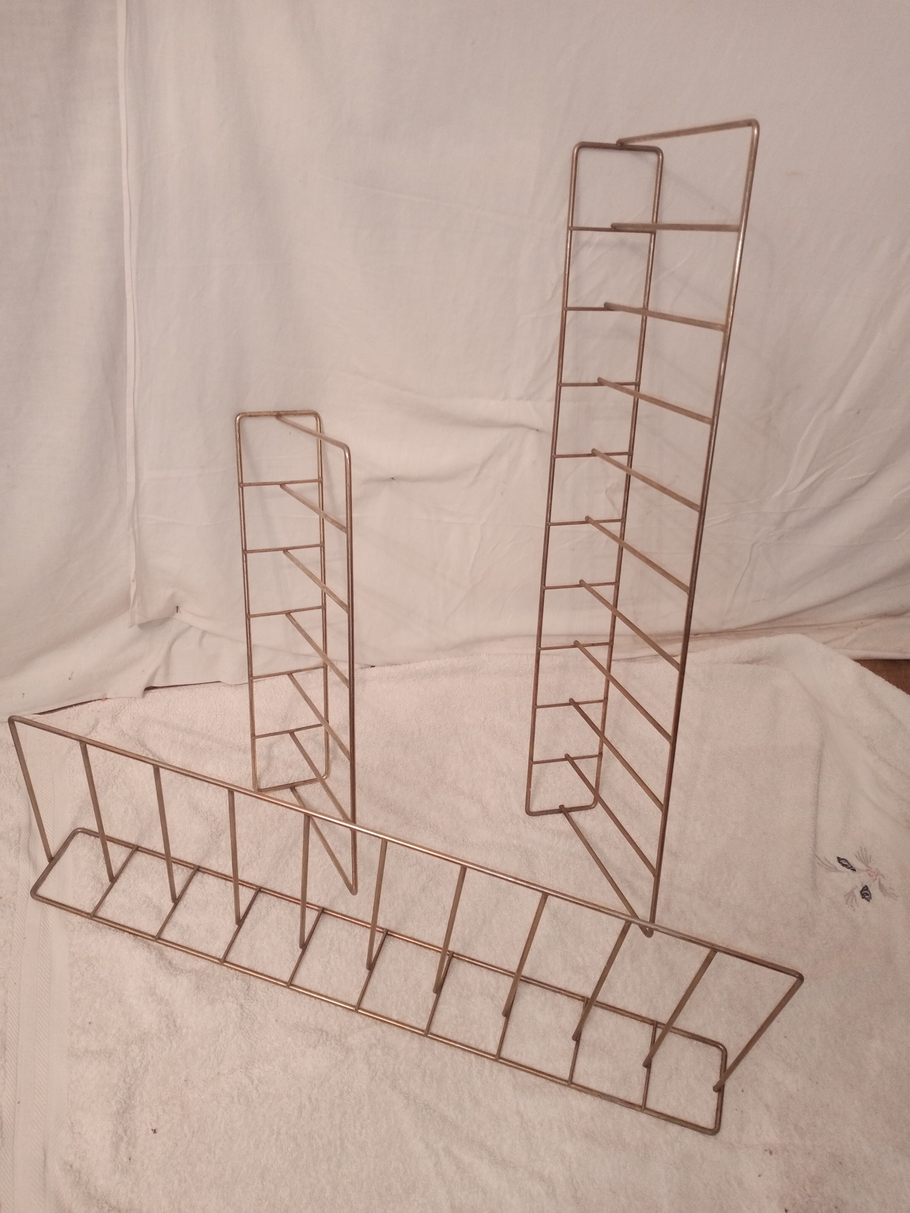 Vintage brass shelves