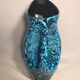 Former pitcher ewer ceramic blue & black vintage