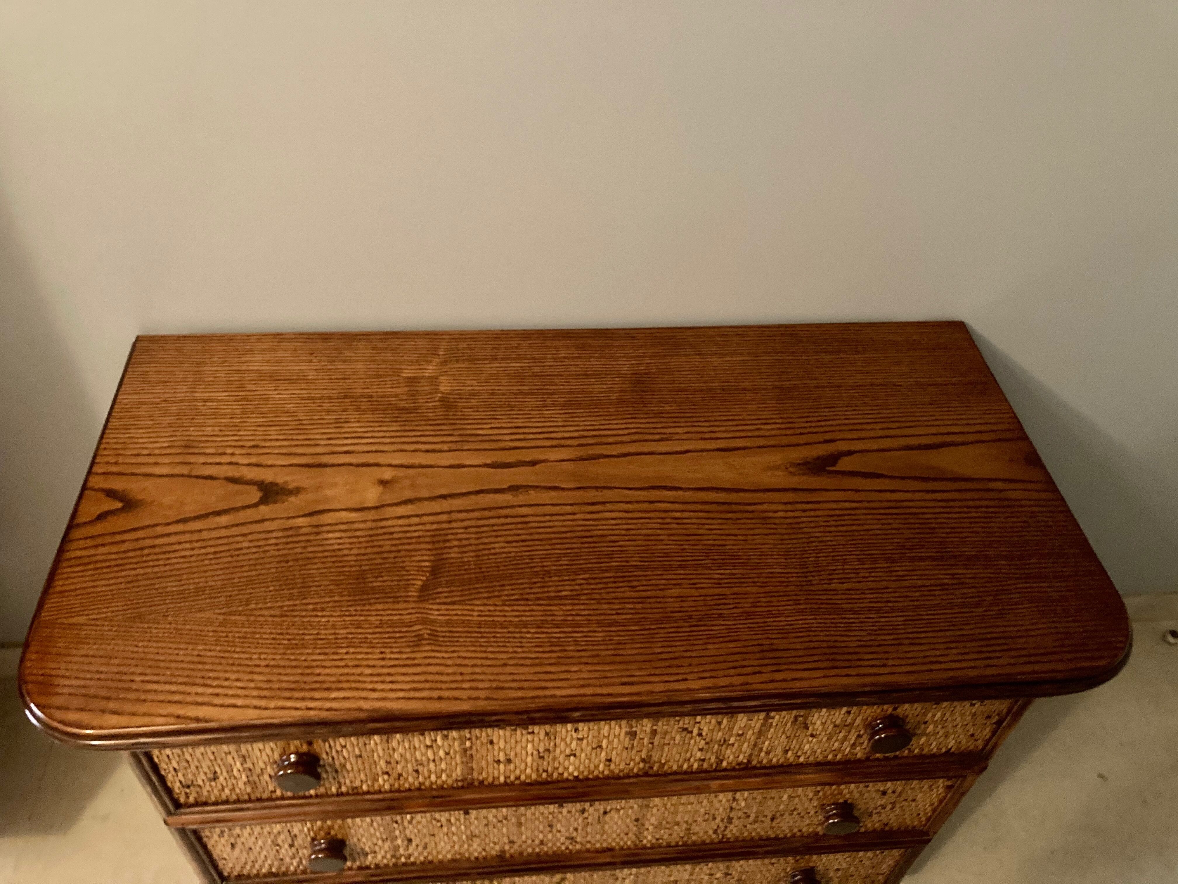 Dresser in rattan, designer Maugrion