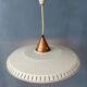 Vintage suspension by Louis Kalff in enamelled metal and opaline glass.