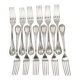 Twelve large table forks Christofle Marly, silver-plated metal.