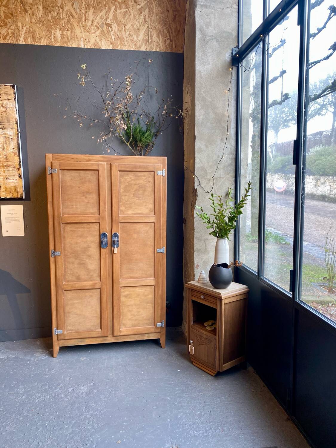 Armoire bois massif Art Déco