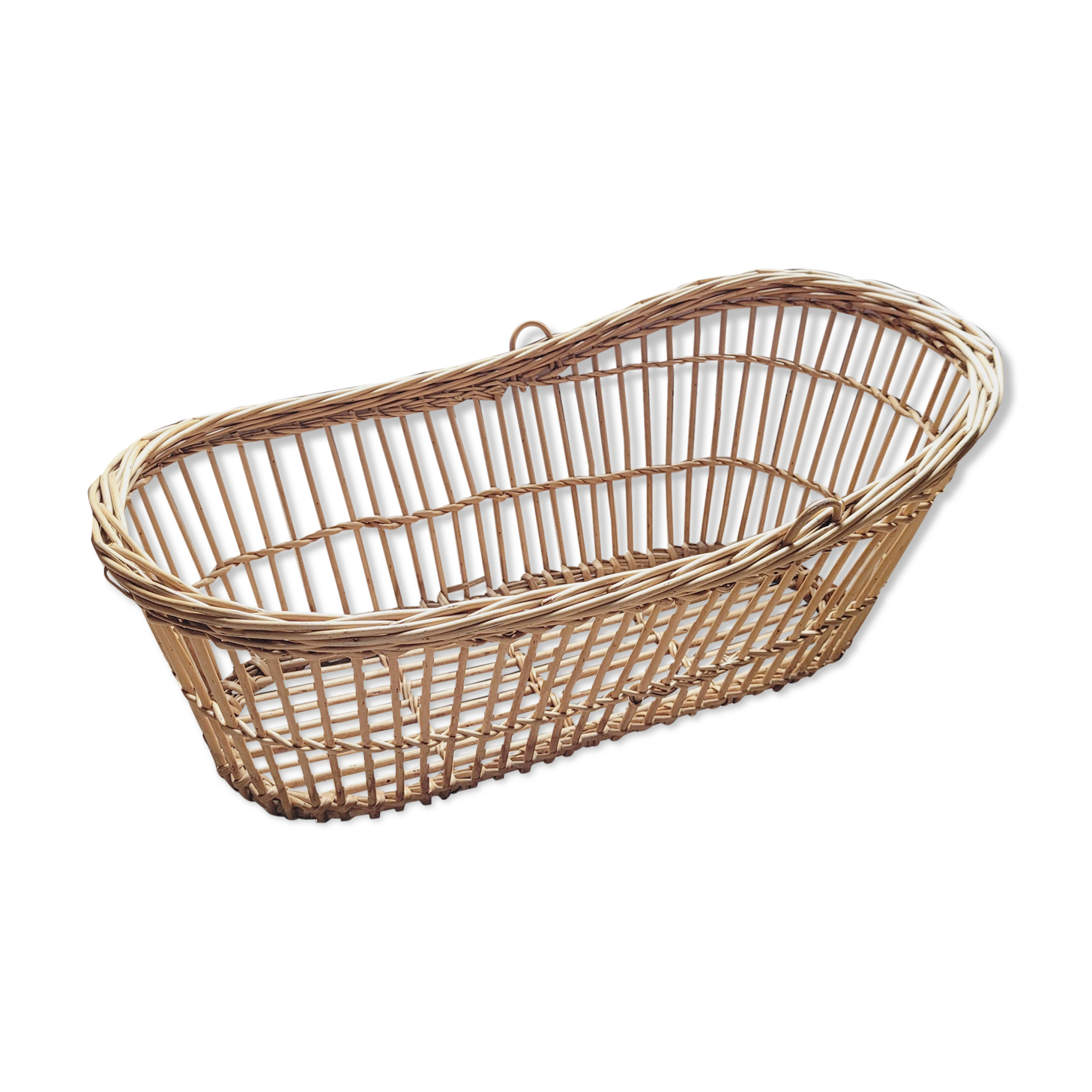 Rattan doll cradle