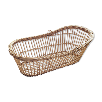 Rattan doll cradle