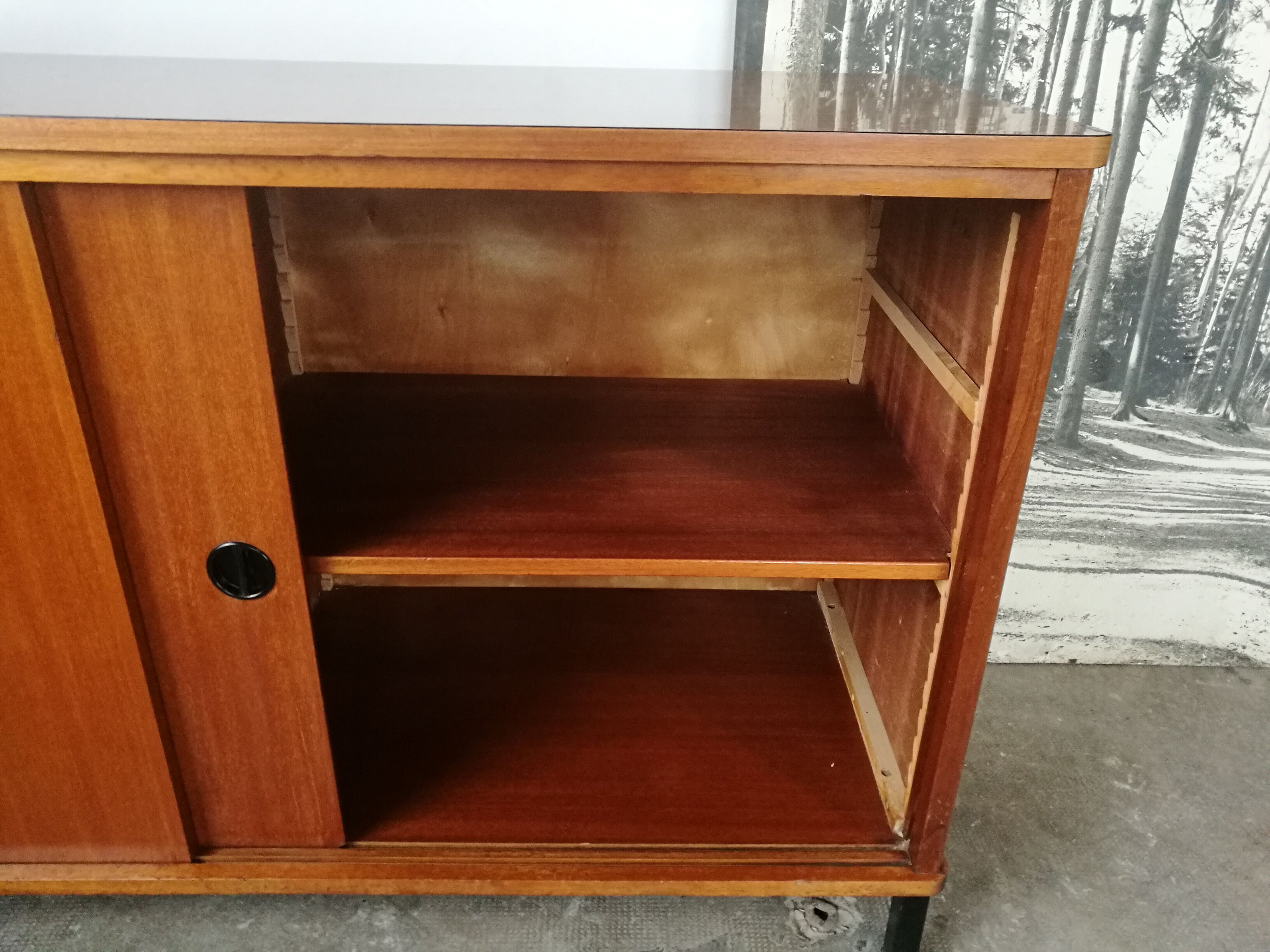 Vintage sideboard sliding doors