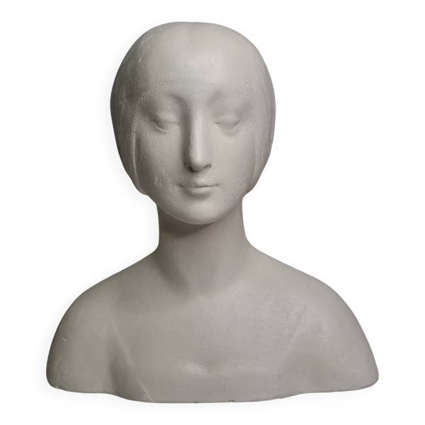 Buste d’après Laurana style renaissance, dit d’Aragon, plâtre patiné, 33 cm — Beyit