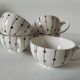 Set of 5 vintage Schramberg mugs – “Sonja” design, 1950s