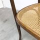 Fischel bench 1930 curved wood artisanal cane handmade