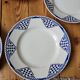 Set of 6 Pantin de Orchies flat plates Moulin des Loups and Hamage