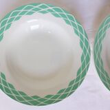 2 assiettes creuses Digoin Sarreguemines modèle Lola