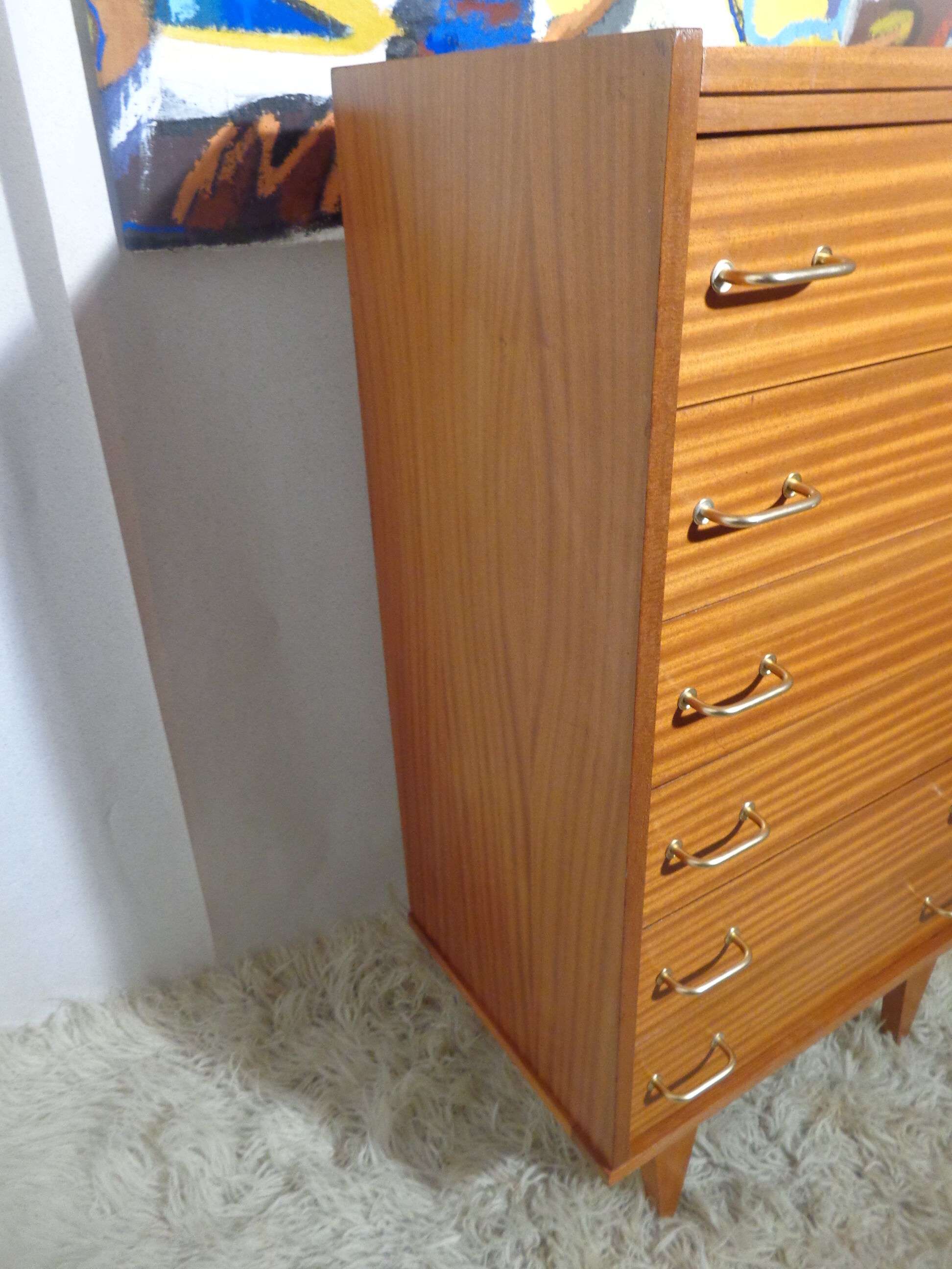 Vintage rag chest of drawers from the 60s