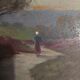 Painting oil on cardboard landscape
