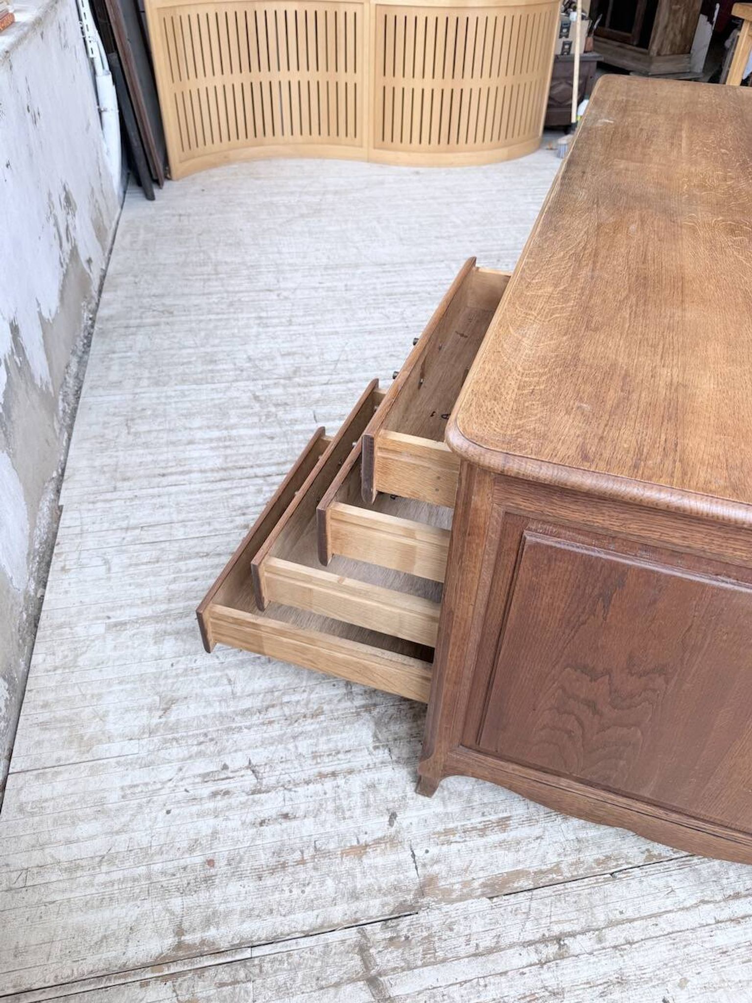 Oak desk or counter 1960