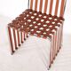 Suite de 6 chaises en cuir et chrome