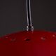 Suspension italienne hémisphérique en aluminium rouge avec trous ronds sur le dessus, 1970s