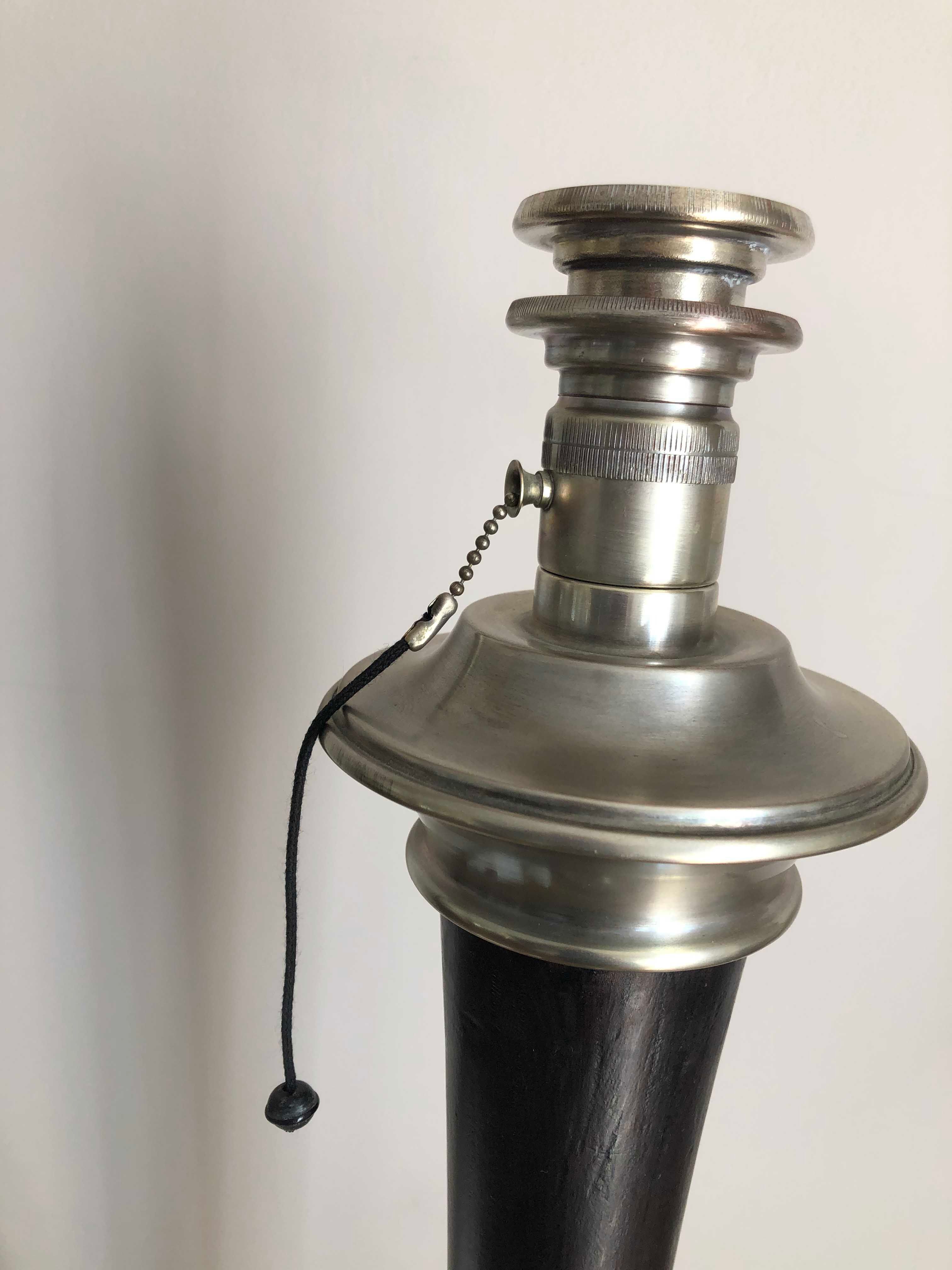 lampe Mazda bois et opaline 1930/1940