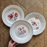 Digoin mismatched retro dinner plates