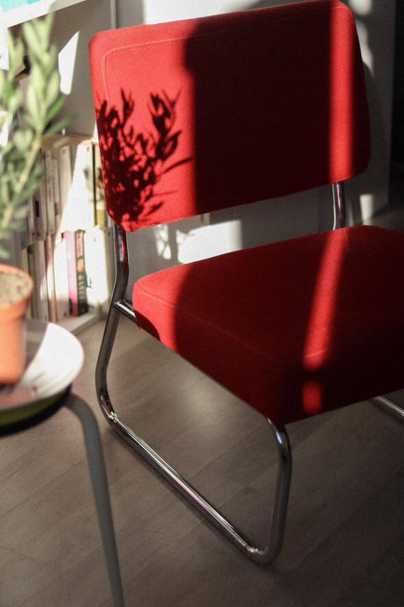 Vintage red armchair