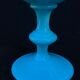 Calyx cut in blue opaline glass Portieux