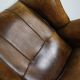 Vintage club chair with leather ears cognac Netherlands