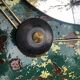Wall-mounted coat rack with vintage 50s mirror