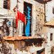Vintage Mediterranean landscape – oil on canvas with a knife, yes