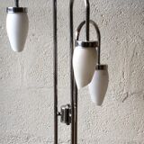 Seventies chrome floor lamp with three arms