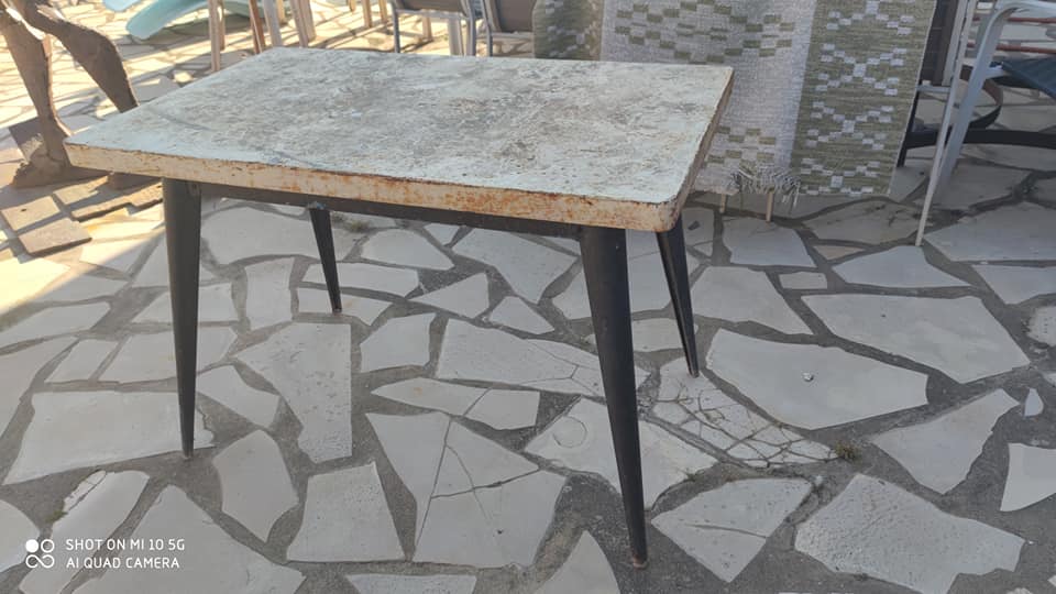 Tolix rectangular steel table