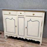 Très grand Buffet d'appui époque Louis XV en bois laqué vers 1750