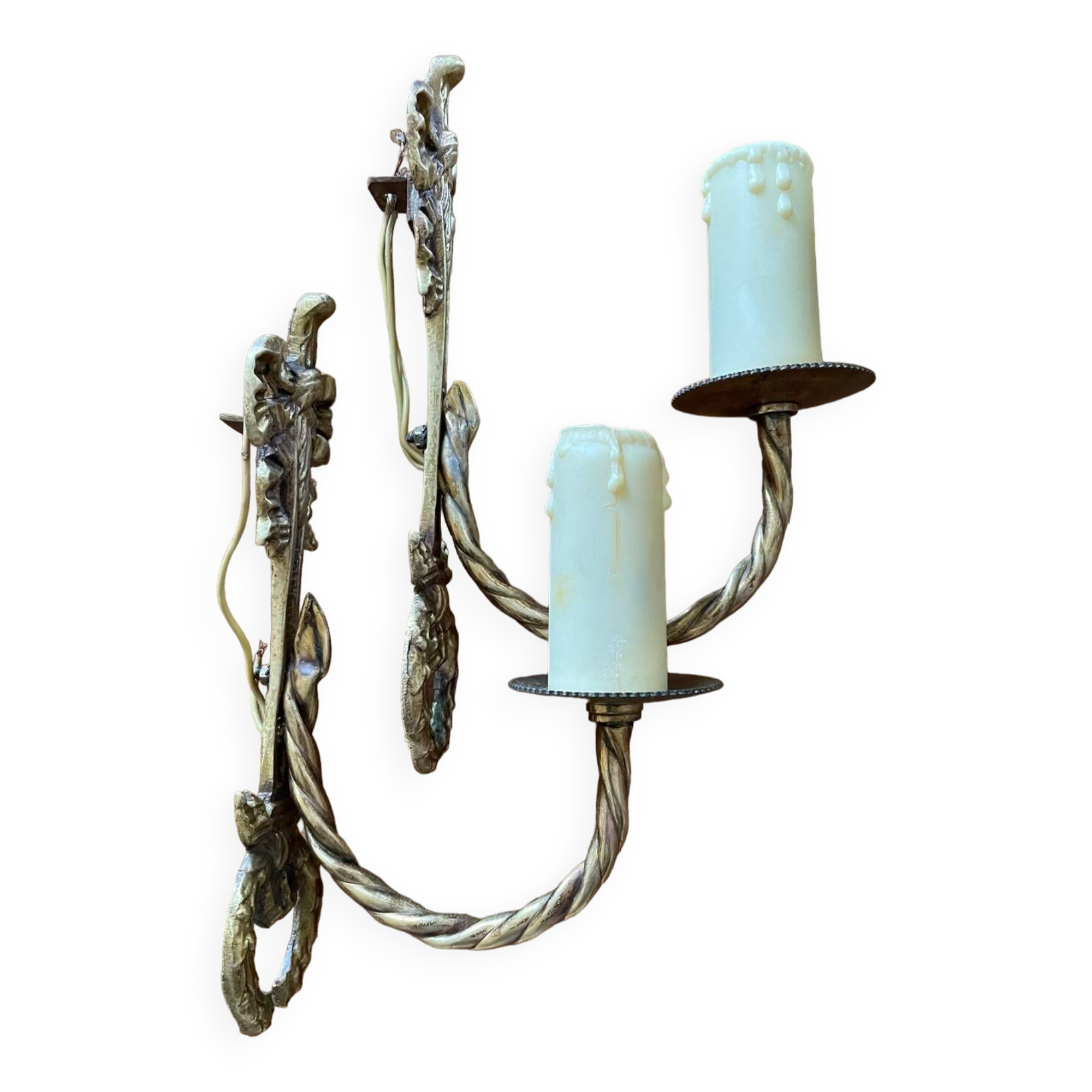 Paire d'appliques style Empire en bronze