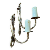 Pair of Empire style bronze wall lights