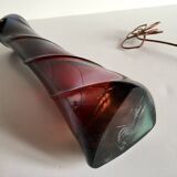 Art deco iridescent crystal vase