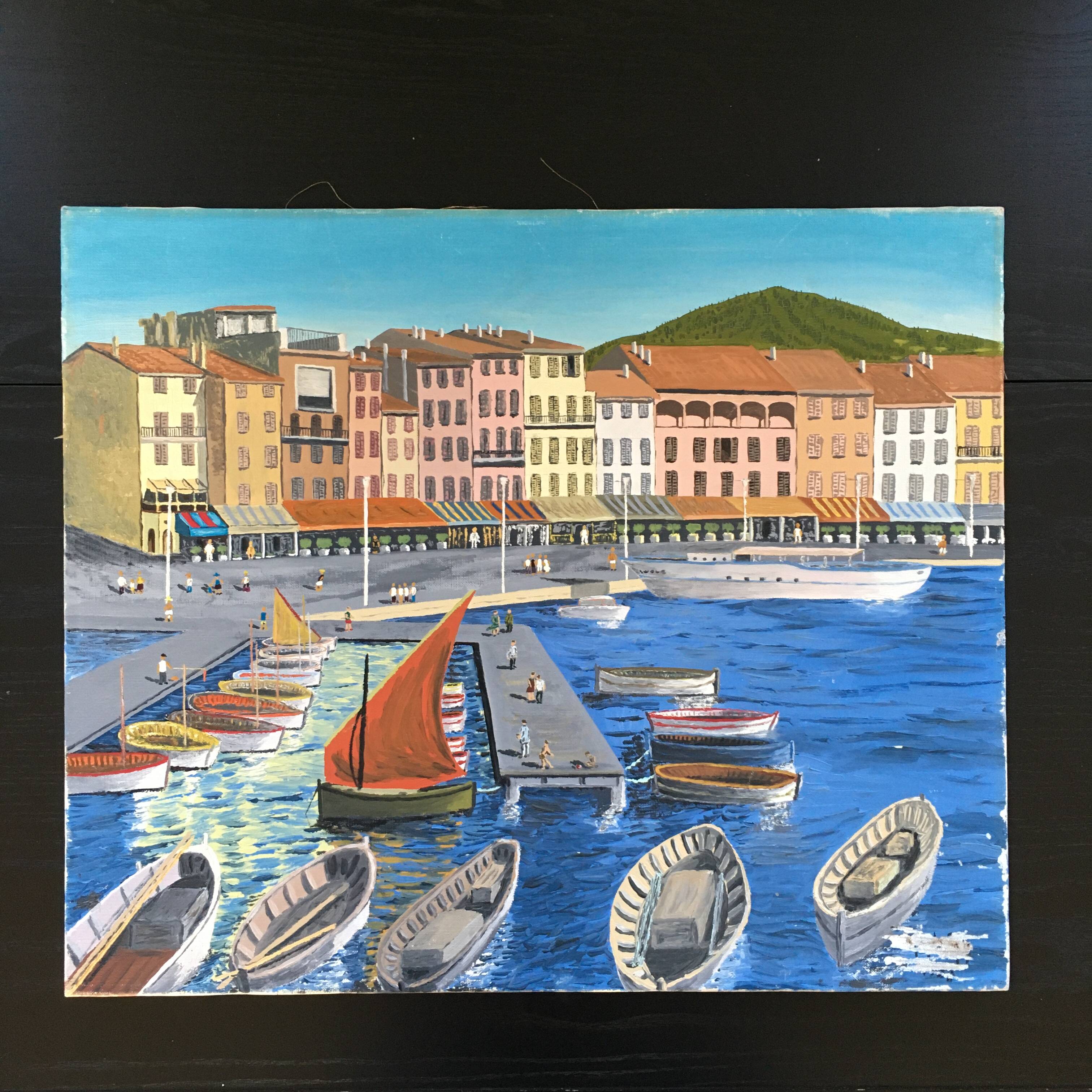 St Tropez port painting