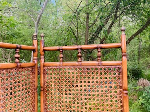 Vintage rattan screen